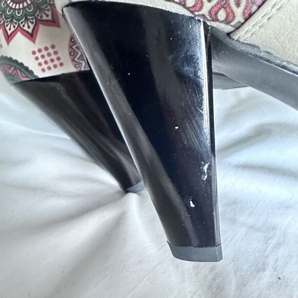 Goby Printed Side-Zip Lace-Up High Heel Booties Women's Boots EUR 39 Multi-Color - Picture 7 of 8